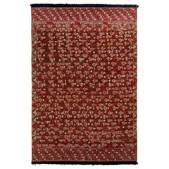 Handgeknüpfter Ersari-Teppich in Rot und Brown mit Stammesmuster von Rug & Kilim
