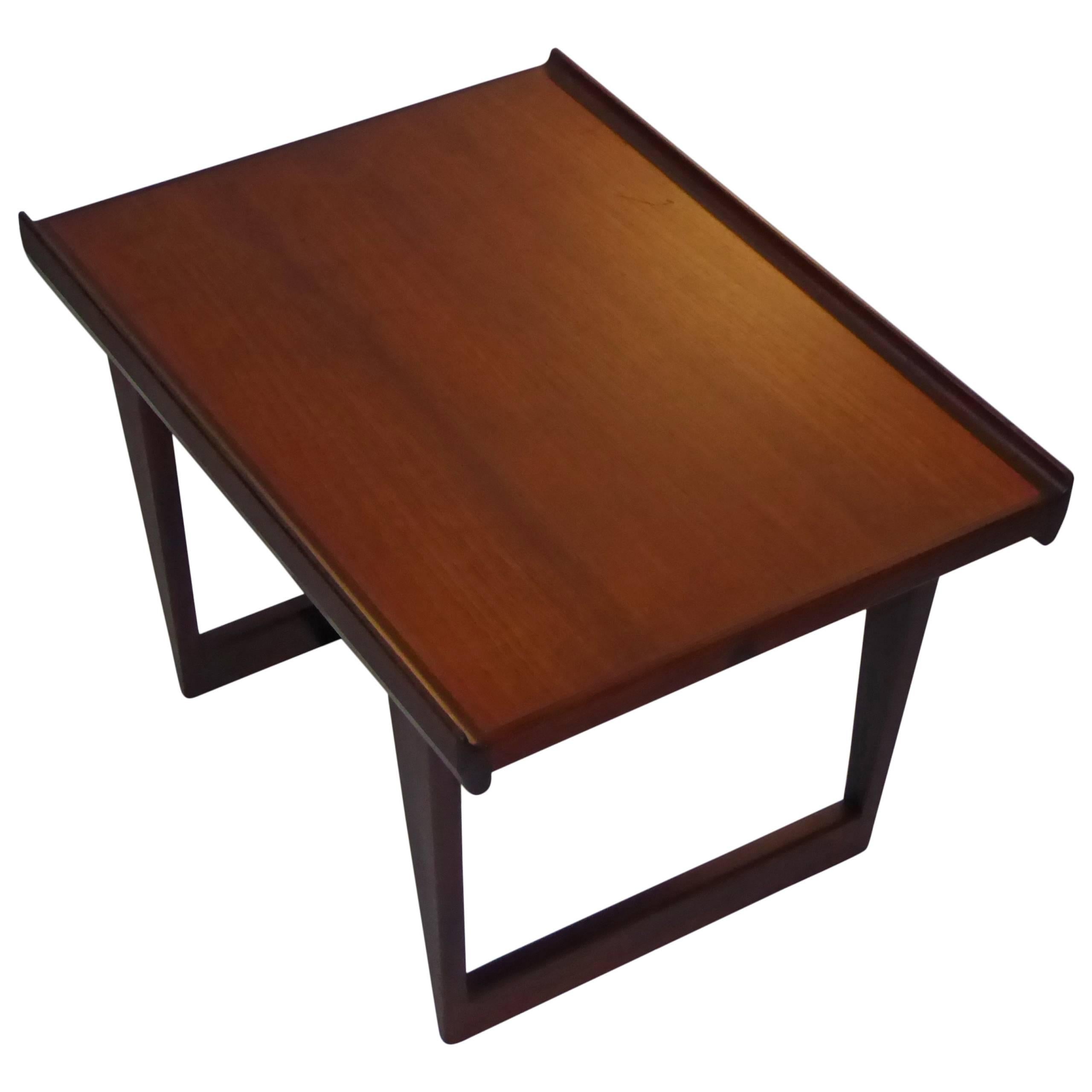 1960s Peter Løvig Nielsen Teak Fin Edge Coffee Side Table