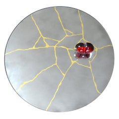Kintsugi mirror with heart ” Never mind for love”