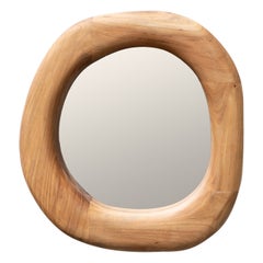 Specchio da parete in legno duro Jeu Des Left Eye di Marco Calhau