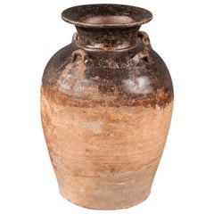 Used Pottery Vase, Northern Thailand, 14th-16th Century