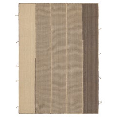 Kilim contemporáneo de Rug & Kilim con rayas texturadas en beige y marrón