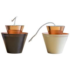 1950s Scandinavian Copper Pendant Lights 8