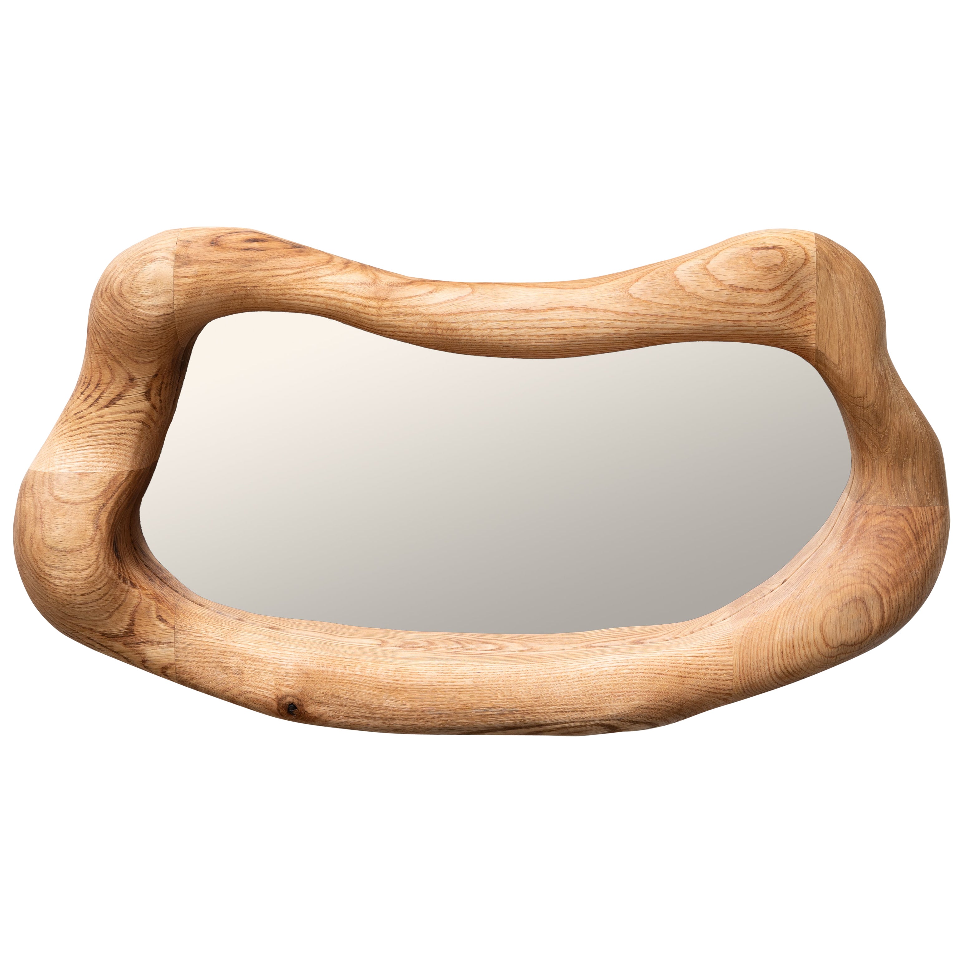 Specchio da parete in legno duro Jeu Des Mouth di Marco Calhau