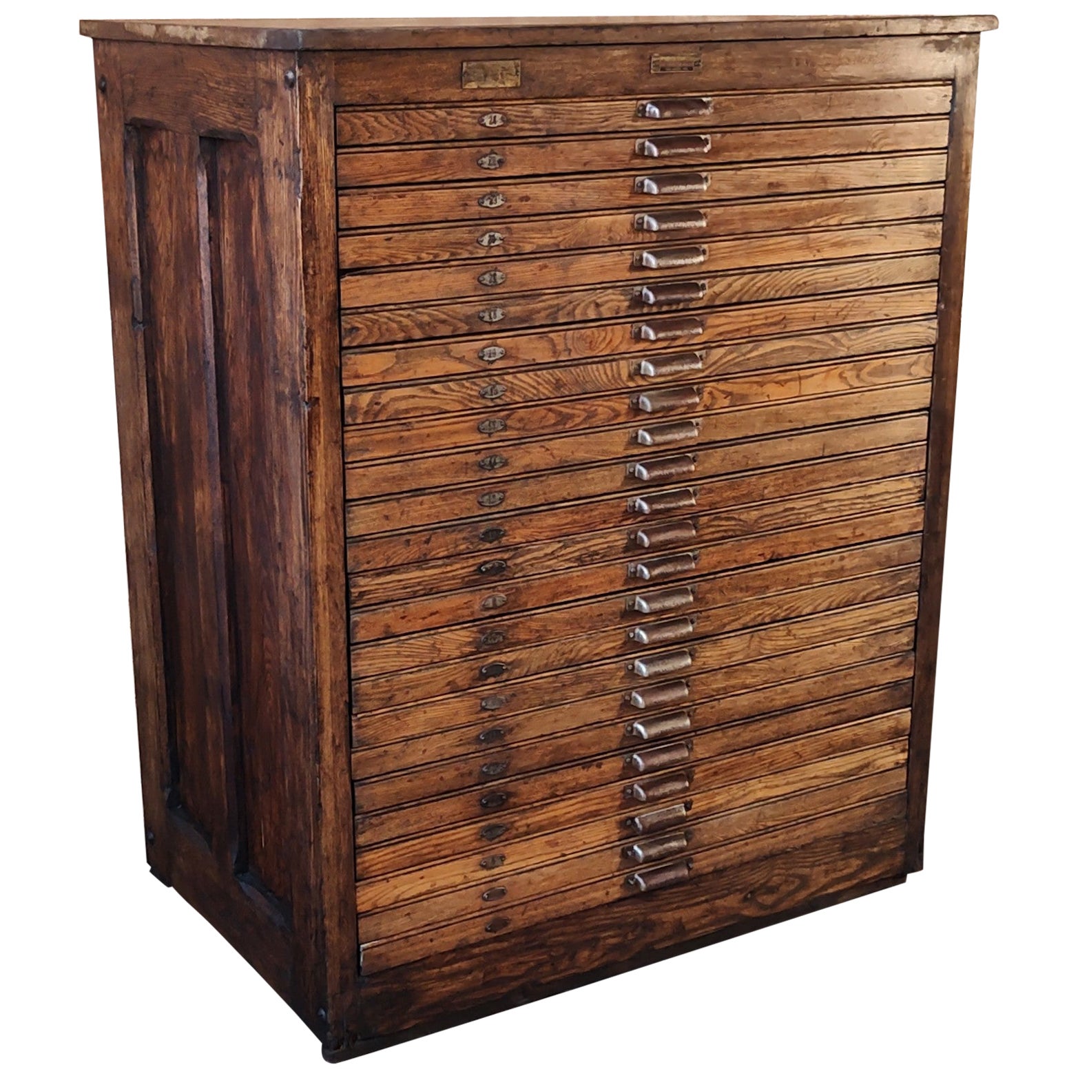 Vintage Industrial Twenty-Four Drawer Storage Cabinet
