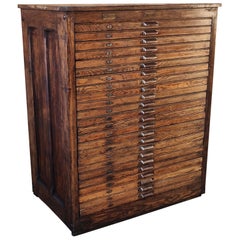Vintage Industrial Twenty-Four Drawer Storage Cabinet