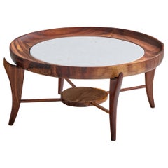 Giuseppe Scapinelli, Coffee Table, Wood, Marble, Brazil, 1950s