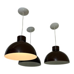 Juego de 3 lámparas colgantes de cúpula Lightolier