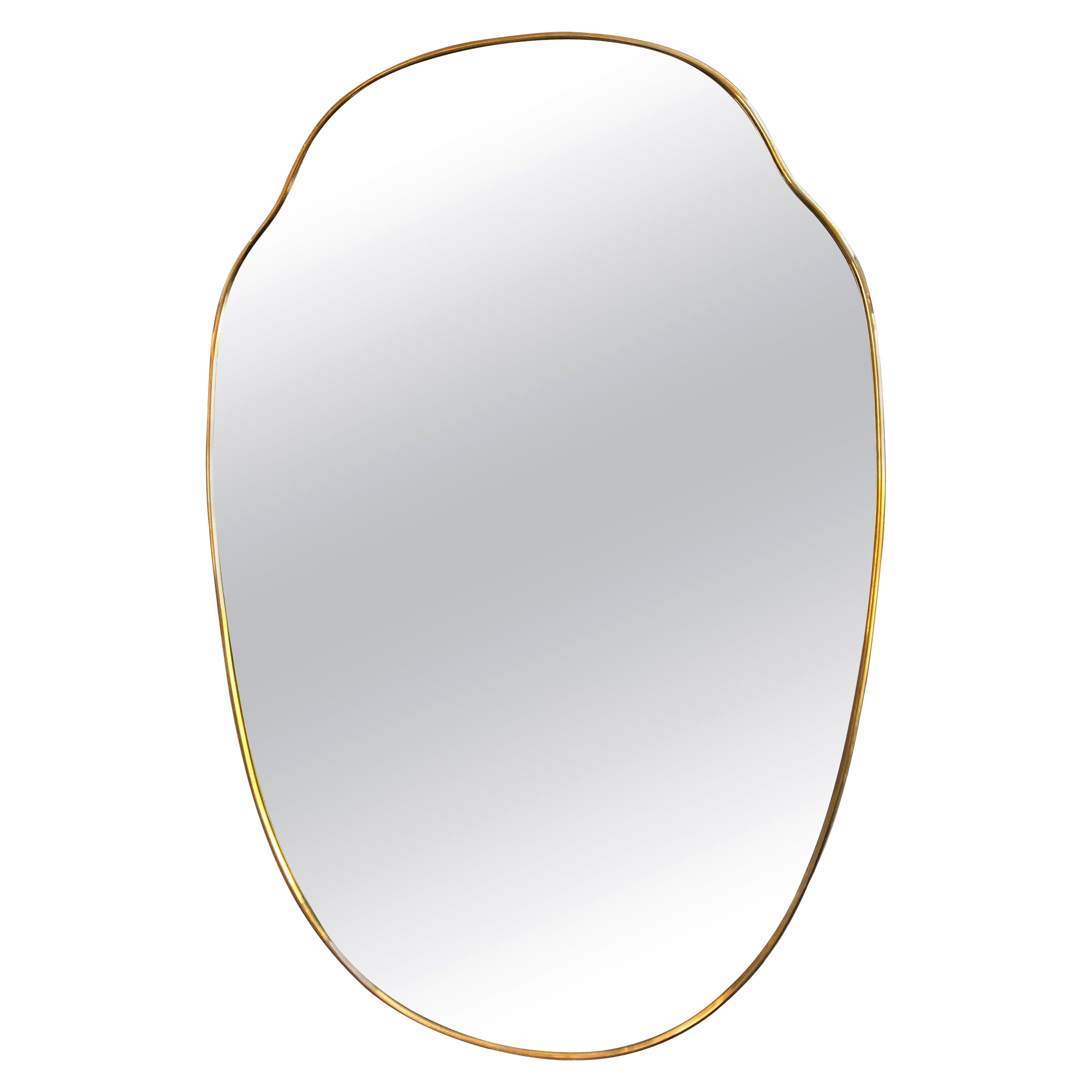 Custom 42'' x 28''  Italian Brass Mirror by Le Lampade