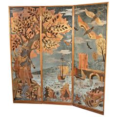Three-Panel Screen by Paule and Max Ingrand, France, 1943