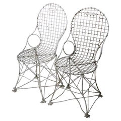 Victorian Wire Work Garden Patio Chairs by Howard & Morse c. 1880/1900