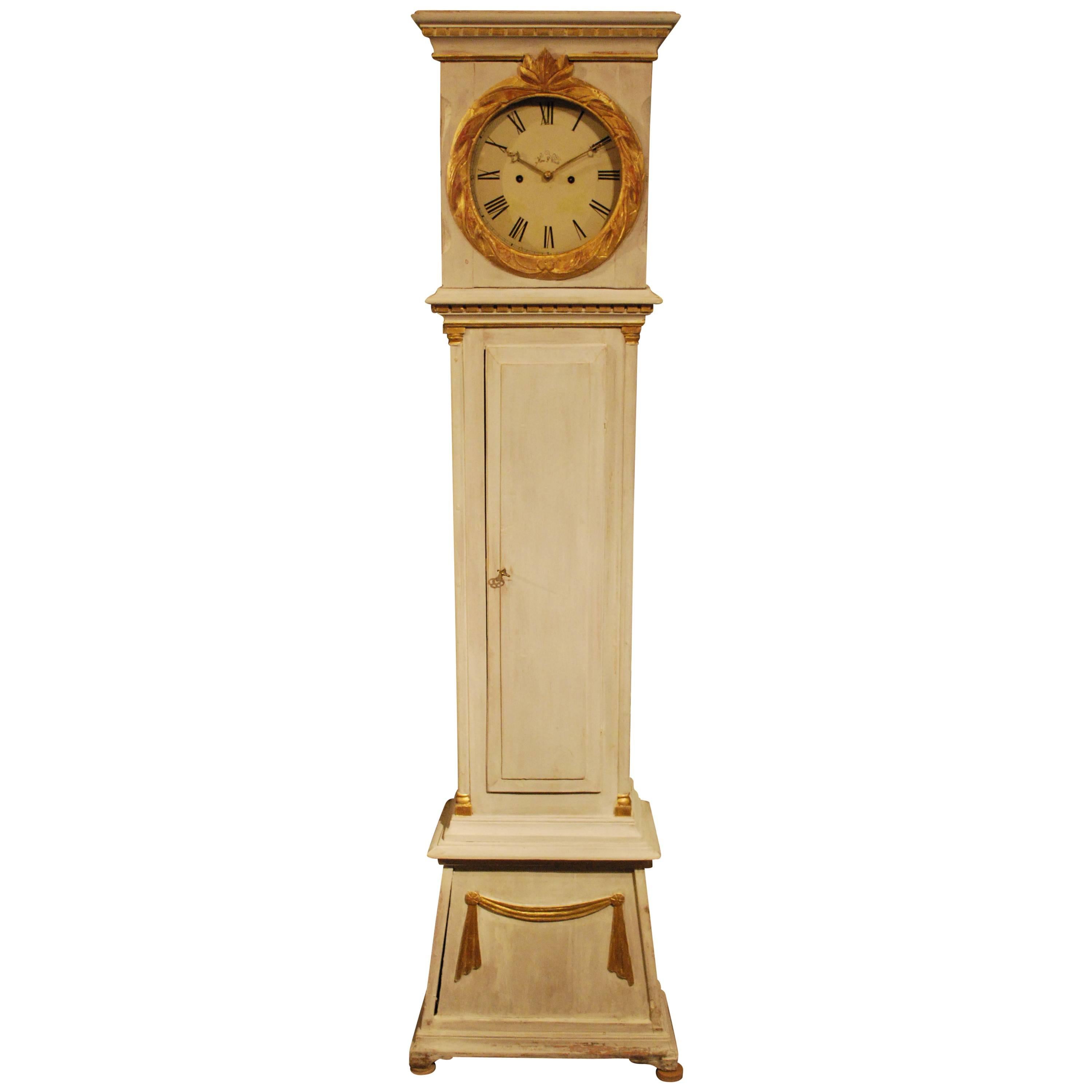 Antique Bornholm Tallcase Clock in the Gustavian Style For Sale