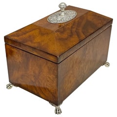 Caja para el té Vintage Maitland Smith Burl Walnut Jewelry Box