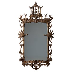 A Chinese Chippendale Carved Giltwood Mirror, 20th Century