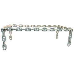 Vintage Fabulous  Modernist Nautical Chain Link  Coffee Table in the style of Franz West