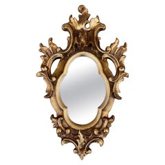 Italienischer Rokoko Neoklassisch Barock Vergoldetes Wood Wood Wandspiegel
