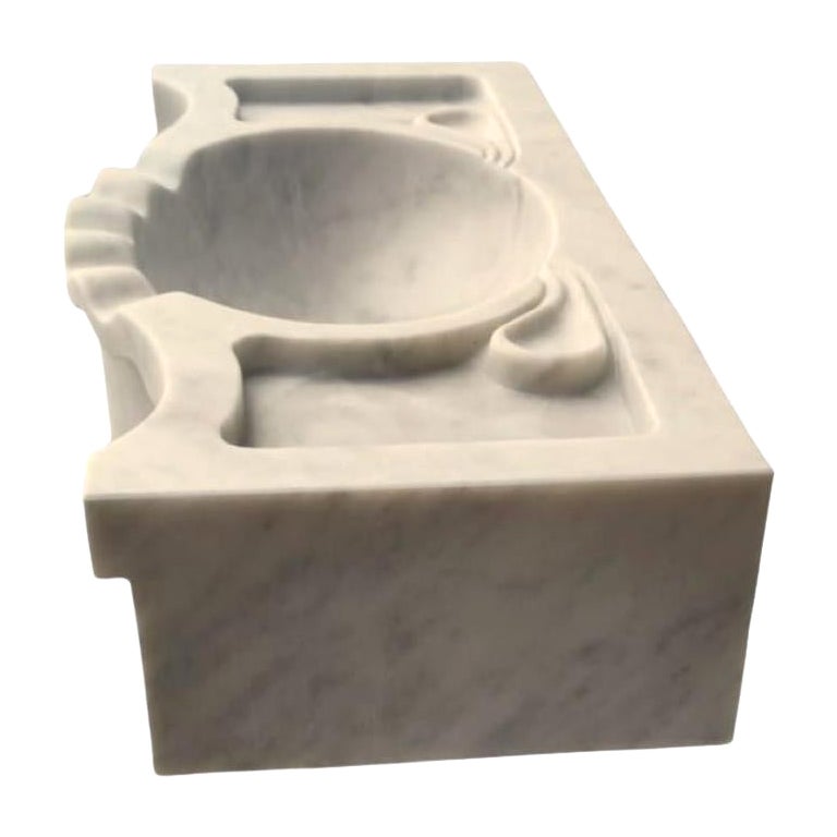 XXIe siècle et contemporain Vasque de salle d'eau en marbre et pierre Classic en vente