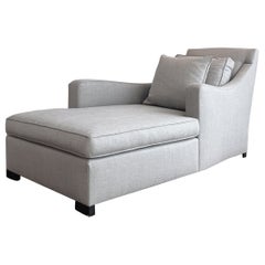 Vintage Grey Wool Chaise Longue, Bond Street by Donghia