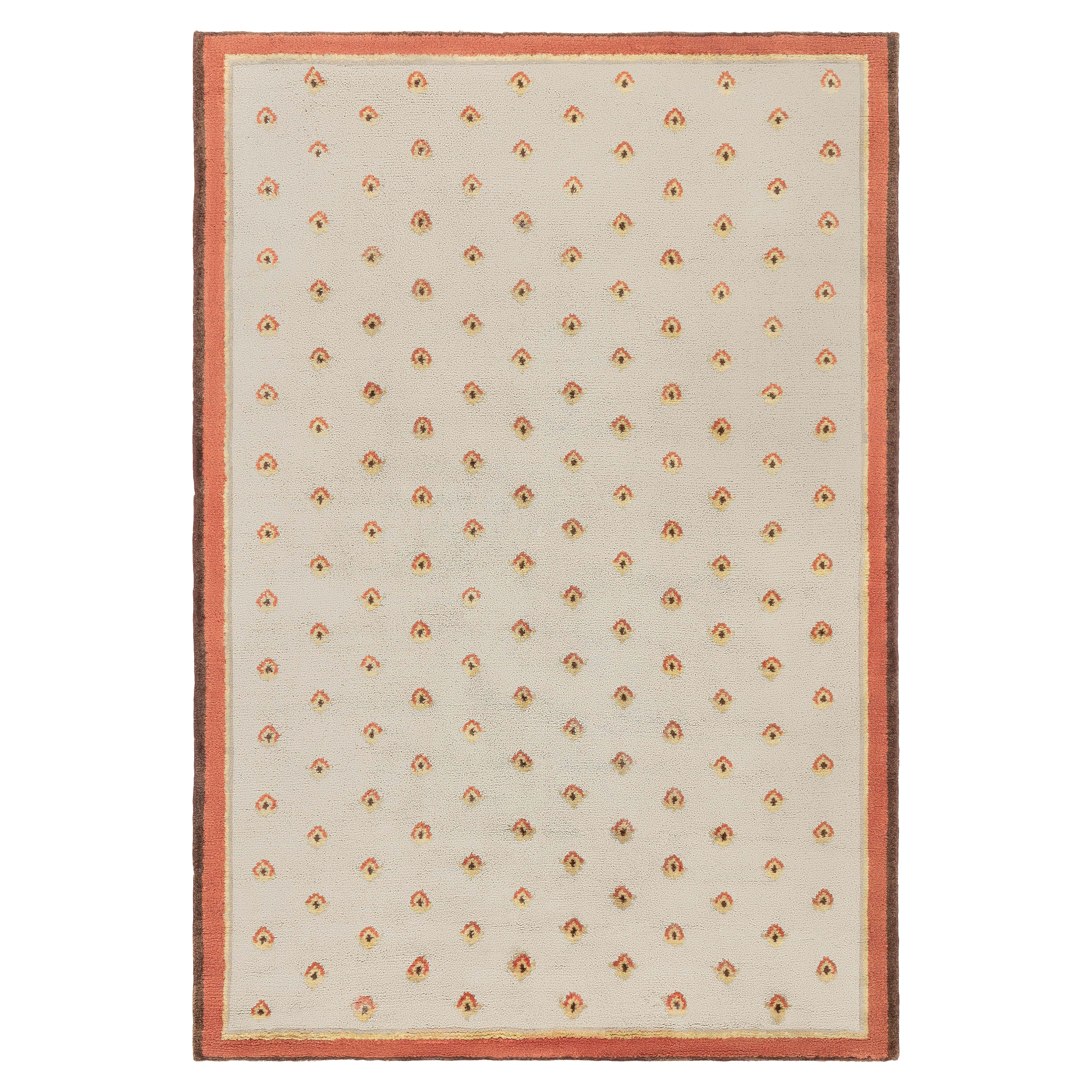 Vintage Finnish Hand-Knotted Wool Pile Rug, Doris Leslie Blau For Sale