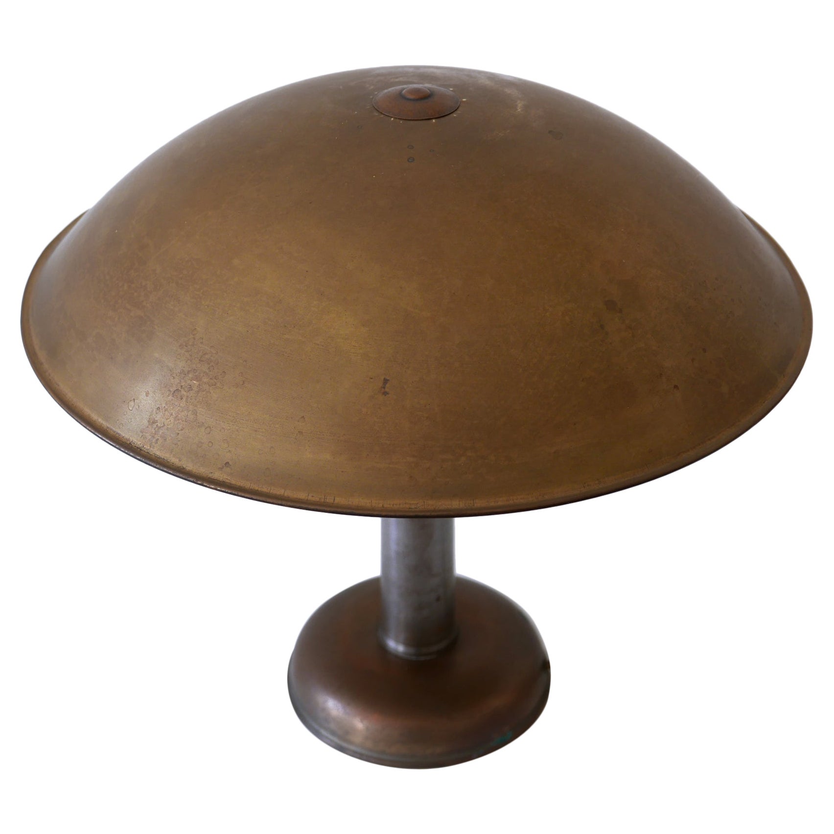 Elegant Bauhaus Art Deco Brass Table Lamp or Desk Light Germany 1930s