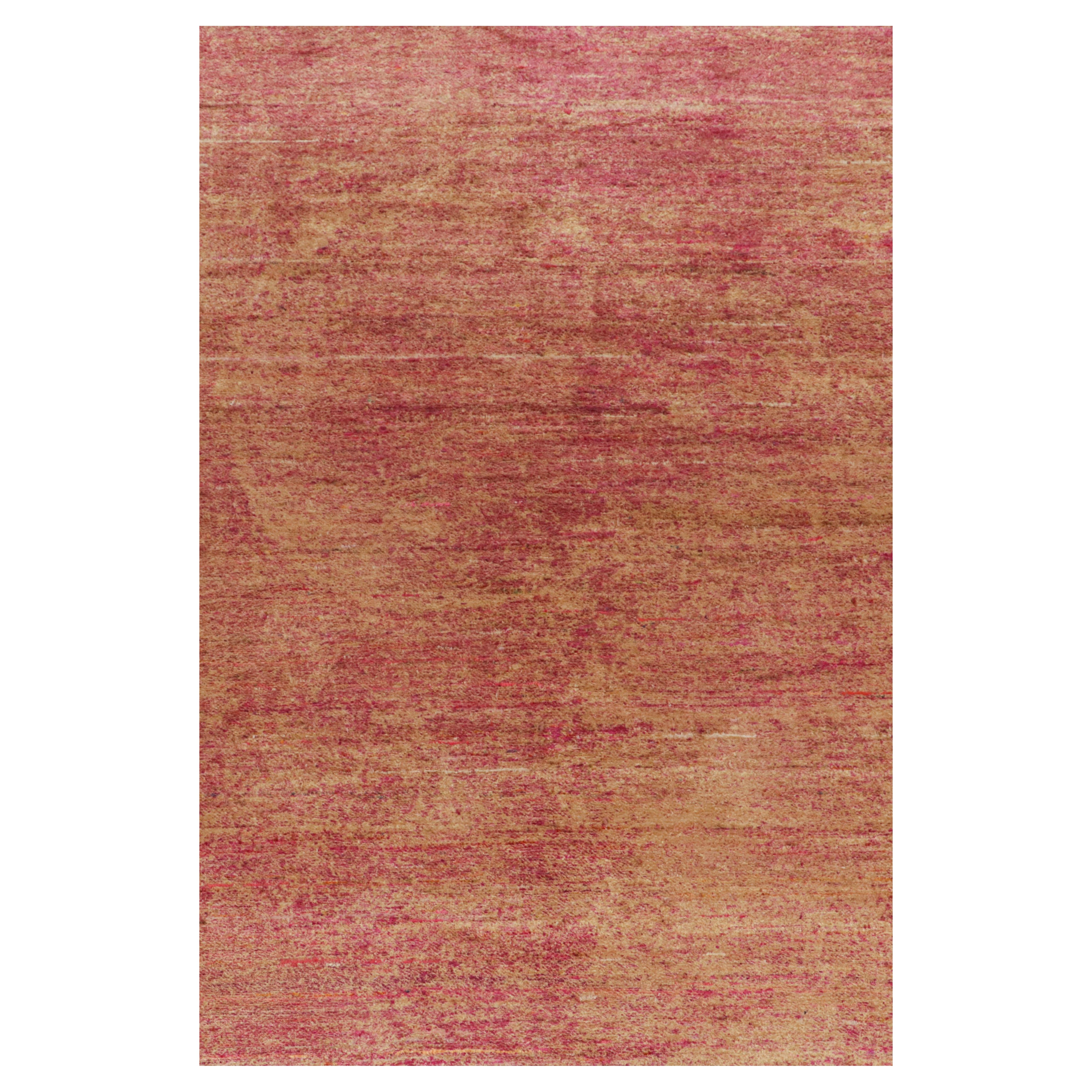 Rug & Kilim’s Oversized Contemporary Rug in Red and Gold Striations
