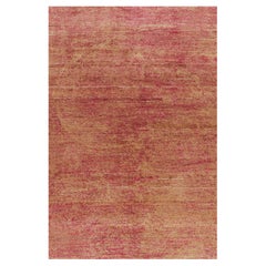 Rug & Kilim's übergroßer Contemporary-Teppich in Rot und Gold gestreift