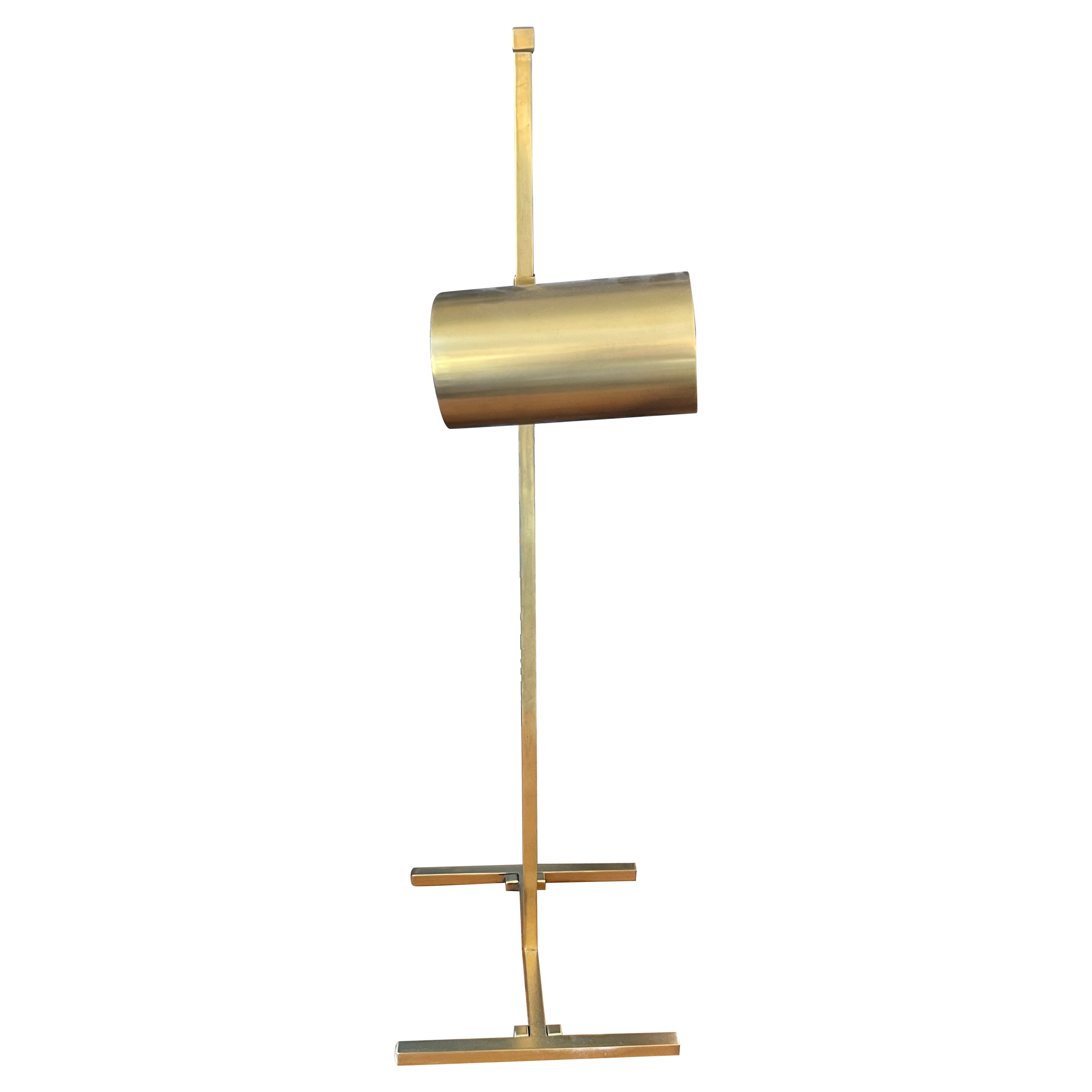 1960's adjustable brass table lamp