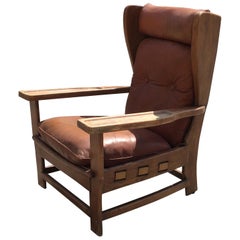 Fauteuil 'Stile' de Percival Lafer Bois Cuir Fer 1960 Italie