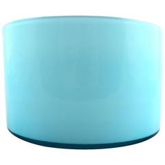 Holmegaard, Denmark, Palet Bowl in Turquoise and White Opal Glass