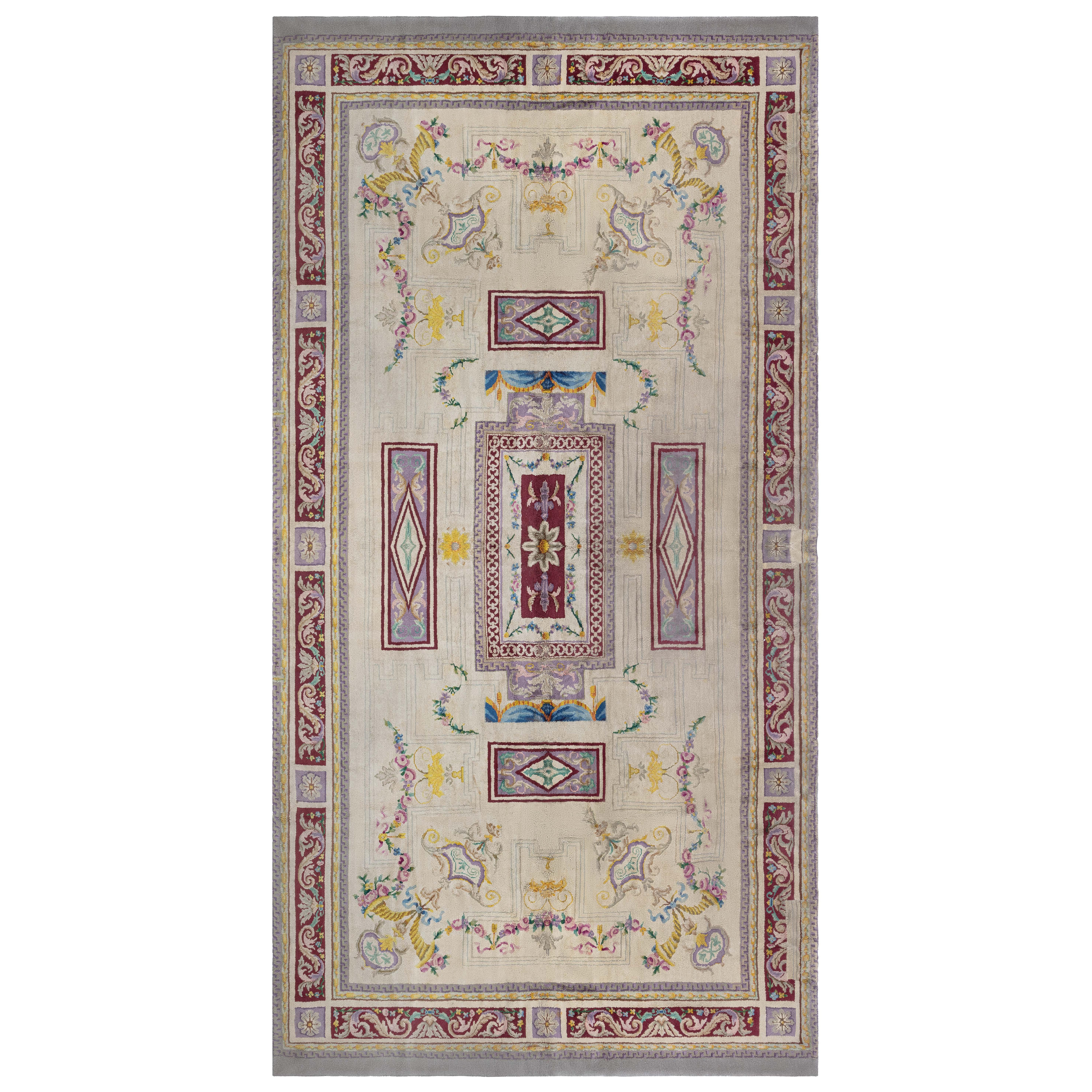 Vintage Spanish Savonnerie Botanic Handmade Rug Doris Leslie Blau
