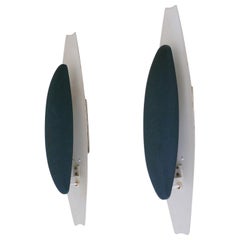 Set of Two Rare & Elegant Mid Century Modern Sconces or Wall Lights Sweden 1950s
