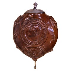 Französischer Terrakotta-Wandbrunnen Lavabo-Brunnen aus dem frühen 19. Jahrhundert