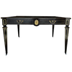 19. Jahrhundert Englisch Regency Ebonized Schreibtisch