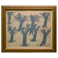 Impression forestière vintage encadrée, La Forêt