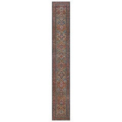 Handwoven Antique Camel-Brown Wool Persian Heriz Runner
