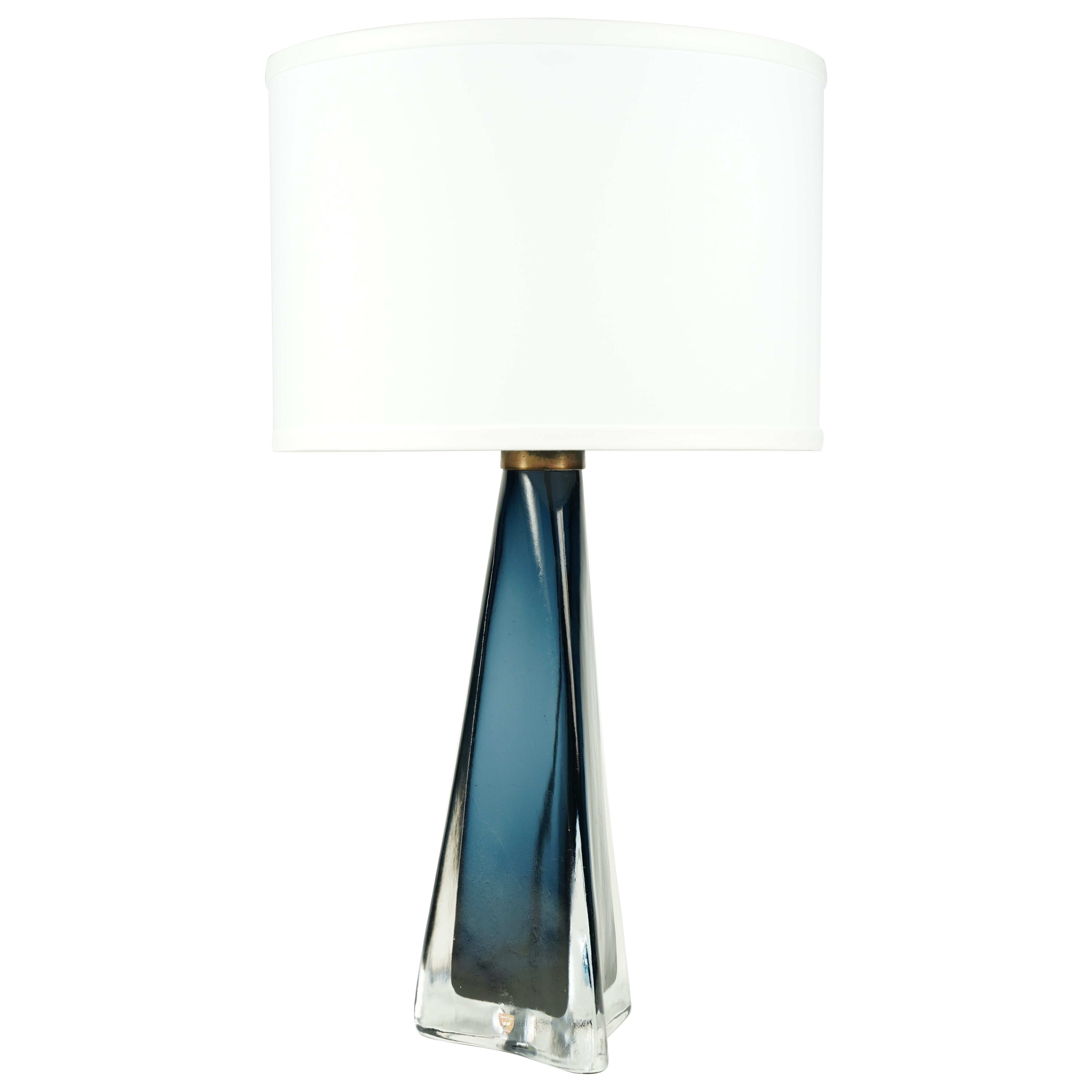 Blue Orrefors Lamp, Orrefors, Sweden, 1960