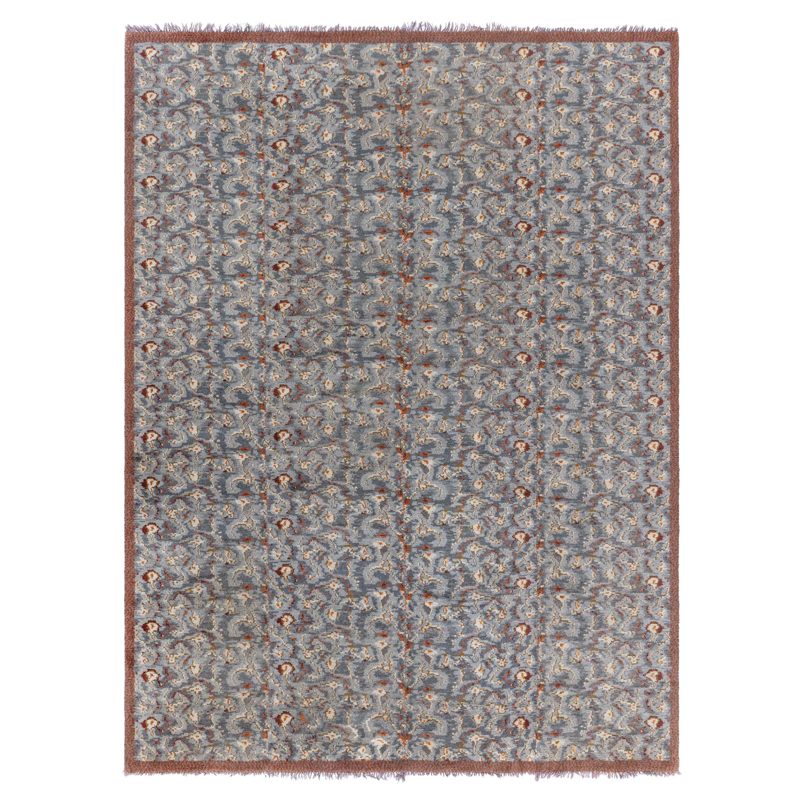 Doris Leslie Blau Mid-20th Century Swedish Pile Rug by Konstfliten, Gothenburg