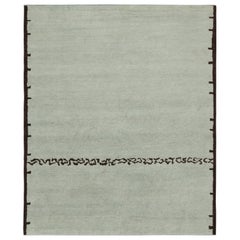 Modernity-Teppich von Rug & Kilim in Blau mit braunen geometrischen Mustern