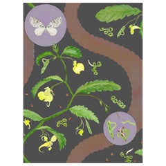 Papier peint Borrowdale Balsam in Ancient Oak - Botanique, Nature, English Country