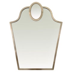 Mid-Century Decorative Brass Mirror, circa 1960, Italy.