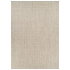 Rug & Kilim’s Oversized Modern Textural Solid Rug in Beige Tones and Striae