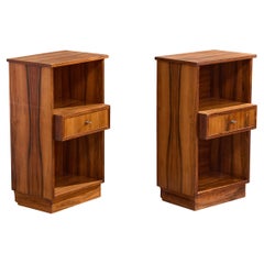 Brazilian Designer, Nightstands, Wood, Metal, Brazil, 1950s