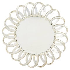 Silver gilt rococo revival wall mirror