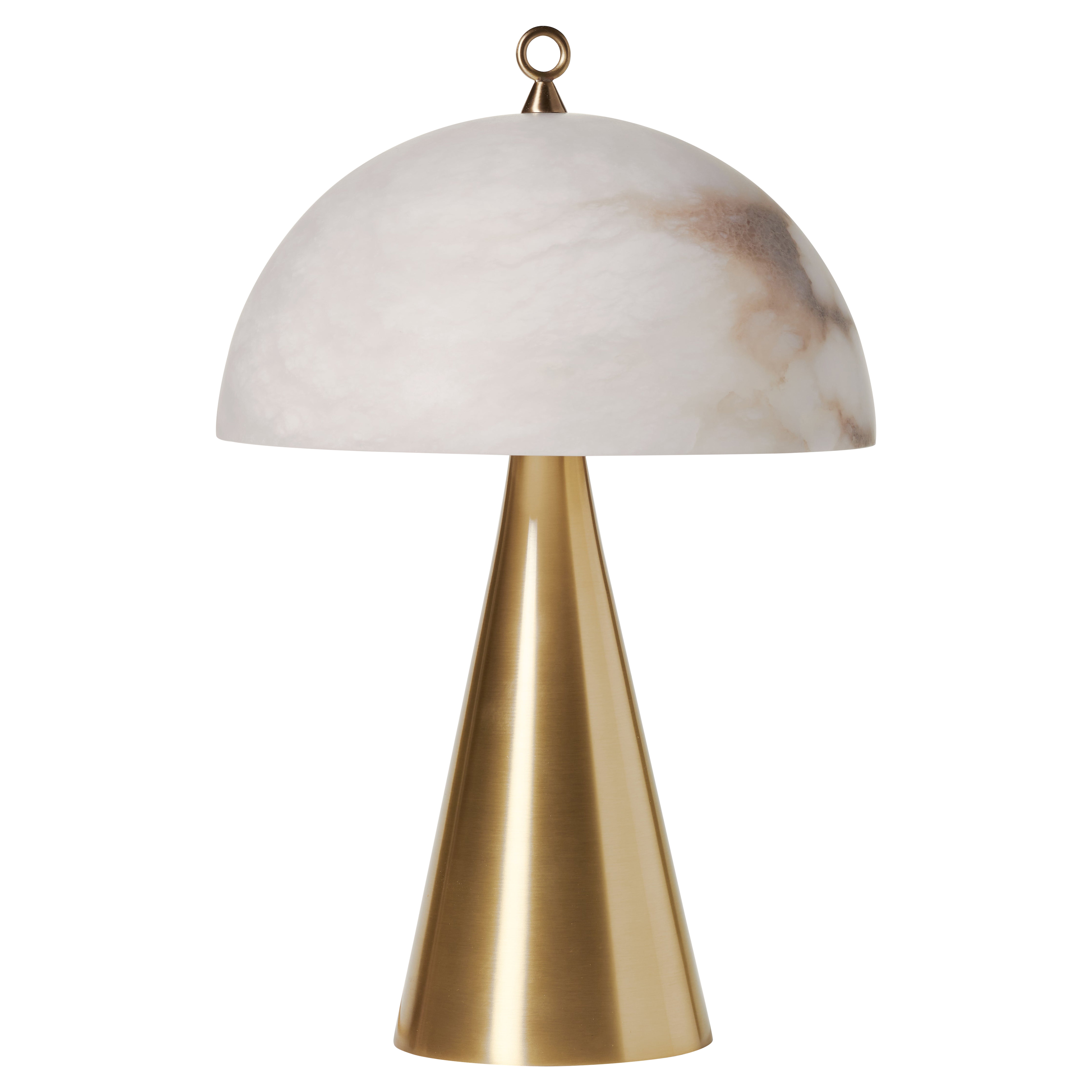 Fungotto-Tischlampe aus Messing und Alabaster von MATlight Milano