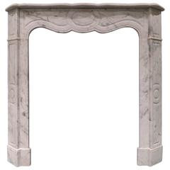 Carrara Marble French Pompadour Fireplace