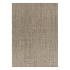Rug & Kilim’s Oversized Modern Textural Rug with Beige and Gray Striae