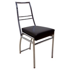 Eileen Gray Axia Chrome and Black Leather Chair for ClassiCon