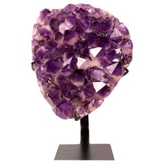 Superb Jelly-Purple Amethyst Cluster with Large Amethyst Crystal Points