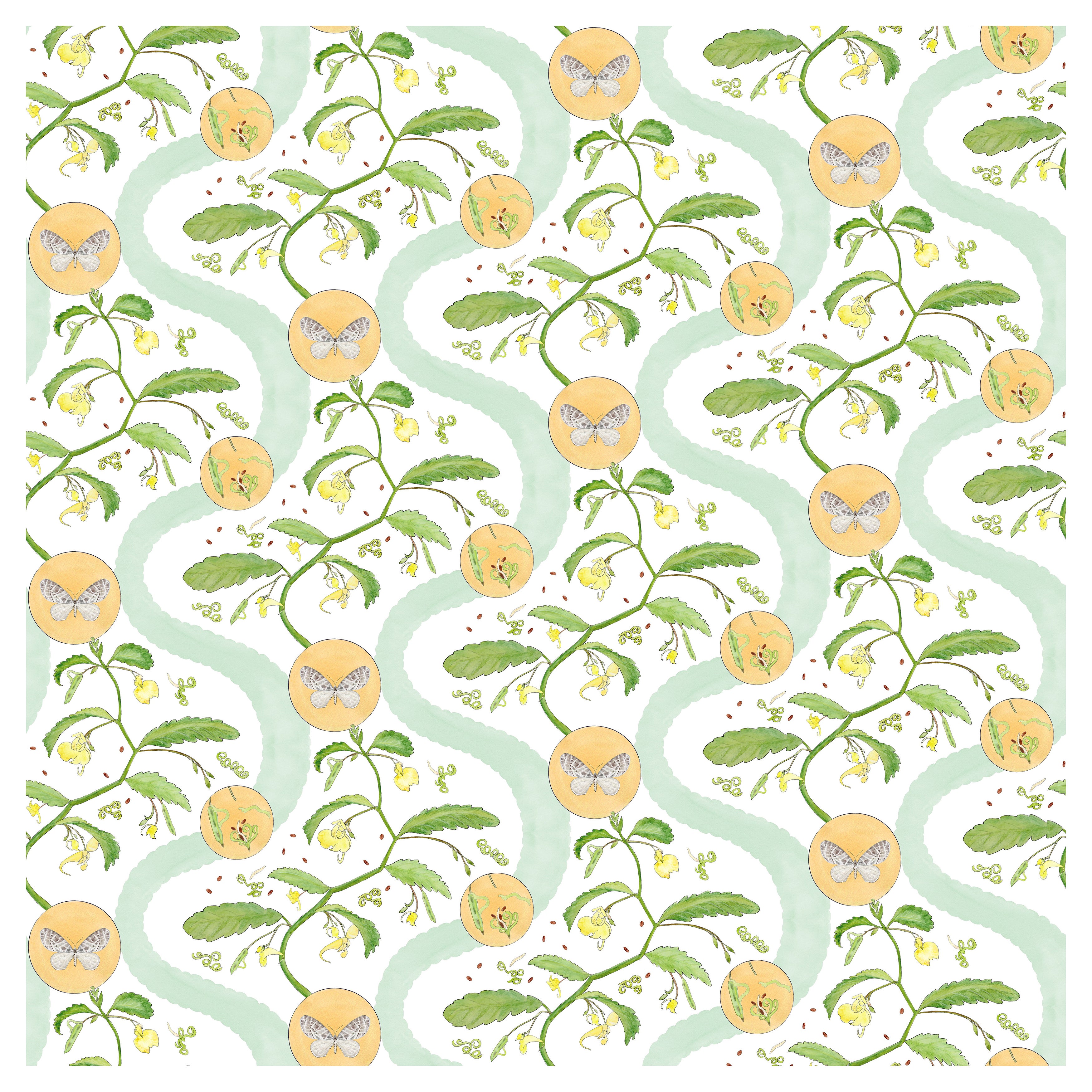 Borrowdale Balsam Wallpaper in Derwent Water (Small Scale) - Botanical, Nature.