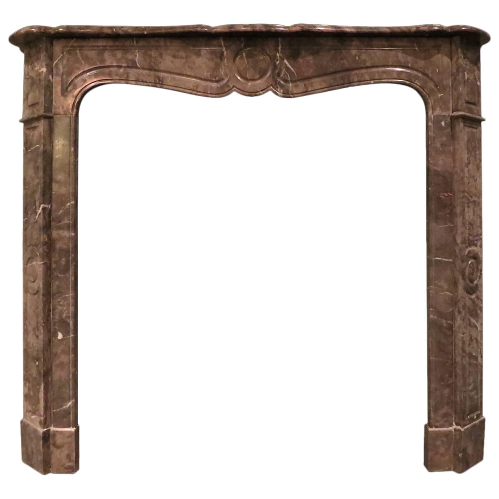 19th Century Pompadour Style French Fireplace